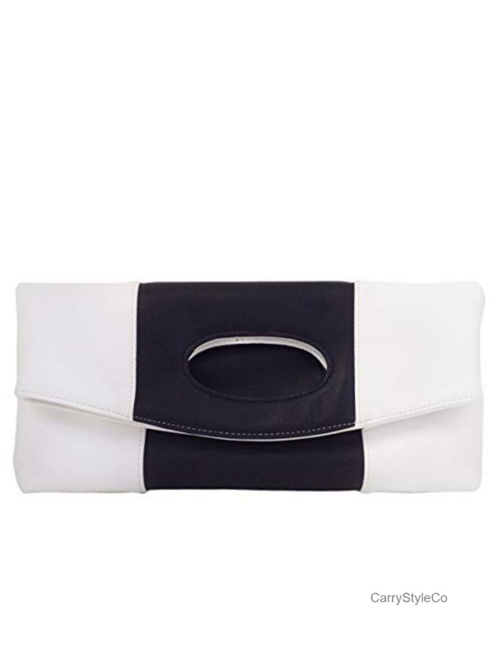 Fold Over Clutch with Detachable Chain Faux Leather